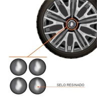 Jogo de Calotas Triton Sport 13" Black Silver Graphite para Nissan (March, Versa, Sentra, Kicks, Livina, Tiida) + Selos Resinados - imagem 3