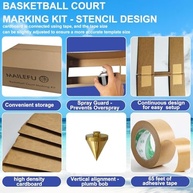 Kit de Estêncil para Quadra de Basquete - Fácil Instalação, Tinta Spray, Design Profissional - imagem 4