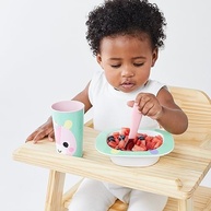 Kit Talheres Bubazoo Rosa - Seguro, Anatômico e Livre de BPA para Bebês - imagem 3