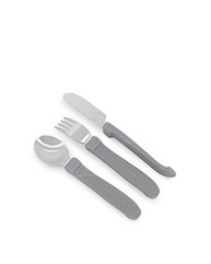 Jogo de Talheres Twistshake Soft Inox 12+M - Cinza Pastel | Seguro, Ergonômico e Livre de BPA - imagem 4