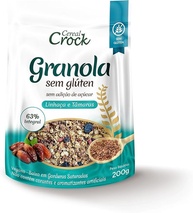 Granola sem adição de açúcar Linhaça e Tâmaras (com aveia sem glúten) Cereal Crock 200g - imagem 1
