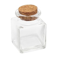 Pote com Tampa de Cortiça 60ml - Vidro Transparente para Armazenar Temperos e Condimentos - imagem 2