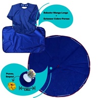 Kit Tapete BLW + Babador Manga Longa + Extensor de Pernas Azul Royal - Segurança e Conforto na Introdução Alimentar - imagem 5