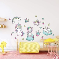 Adesivo de Parede Unicórnio Teen para Quarto de Menina - Kit com 42 Peças Decorativas - imagem 4