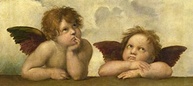 Anjos da Sistina (1513) de Rafael - Tela Canvas 75x166cm | Arte Clássica para Decoração - imagem 2