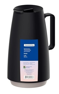 Bule Térmico Tramontina Exata 500ml - Plástico Preto com Ampola de Vidro - imagem 3