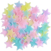 100 Estrelas Luminosas Notilucentes 3cm - Adesivos Fluorescentes para Decoração de Parede e Teto - imagem 2