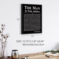 Arte de Parede Motivacional The Man in the Arena - Inspire-se Diariamente | Quadro Decorativo para Escritório, Academia e Quarto - imagem 4