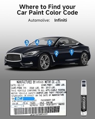 Tinta de Retoque Grand Blue (RCJ) para Infiniti - Caneta 2 em 1 com Pincel para Reparos Fáceis e Precisos - imagem 4