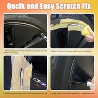 Tinta de Retoque para Aros de Rodas Tesla Model 3 - Cor Prata Nova, Kit de Reparo de Arranhões com Pincel e Caneta - imagem 5