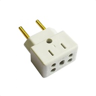 KIT 3 Adaptadores de Tomada Universal Premium em Porcelana 10A/20A Bivolt - imagem 1