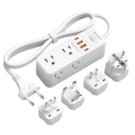 Adaptador de Tomada Universal WRXDMC: Sua Conexão Global com 6 Tomadas CA e 3 USB - imagem 1
