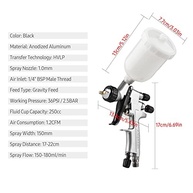 Tomshin HVLP 1.0mm - Pistola de Pulverização Portátil com 360° de Rotação - imagem 3