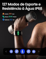 Relógio Inteligente HAYLOU S6: Tela HD 2.01", Chamada Bluetooth, 127 Modos de Treino e IP68 - imagem 5