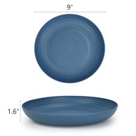 Conjunto de 8 Pratos de Palha de Trigo Homeinly 9" Azul - Alternativa Ecológica e Segura ao Plástico - imagem 4
