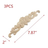 Aplique de Madeira Tulipa Rosa 7,87" x 2" - 3 Peças | Decore Armários e Móveis com Elegância - imagem 4