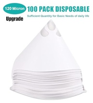 DAXINYANG 100 unidades de cone de filtro de tinta 120 mícrons, filtro de papel descartável filtro de funil de malha fina para pistola de tinta spray automotiva copo de mistura de tinta - imagem 3