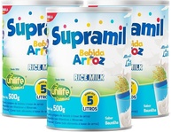 Kit 3 Bebida de Arroz Kids Unilife sabor Baunilha 500g - imagem 1