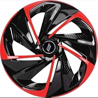 Jogo de Calotas Esportivas Nitro Aro 13 Black Red - Visual Agressivo e Universal - imagem 2