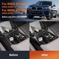 Capa Fibra de Carbono Console Central BMW X3 G45 2025 2026 - Upgrade Interno Premium - imagem 4