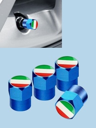 Tampas de Válvula de Pneu Premium: Alumínio Anodizado Azul para Carros, Motos e Caminhões (Kit 4 Peças) - imagem 1