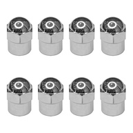 Tampas de Válvula Cromadas para Carros: Proteção Hexagonal à Prova de Vazamento (8 Peças) - imagem 1