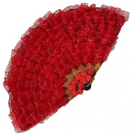 Leque Cigano Artesanal para Rituais de Umbanda e Candomblé - Cigana Pomba Gira Vermelha - imagem 1