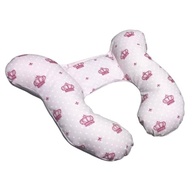 Almofada de Pescoço Bebê Coroa Rosa: Apoio e Segurança para Cadeirinha e Viagens - imagem 4