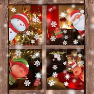 46 Adesivos de Natal para Janela - Flocos de Neve, Papai Noel e Rena | Decoração Festiva para Vidro - imagem 3