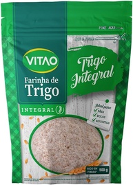 Farinha de Trigo Integral, Branco, Vitao, 500 g - imagem 1