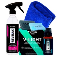 Kit Vitrificador de Farol V-Light Vonixx + Descontaminante Revelax + Toalha Karbox - imagem 1