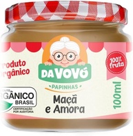 Kit 6 papinhas de fruta Da Vovó sabor Maçã e Amora. - imagem 1