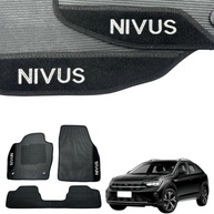 Jogo de Tapetes Automotivos Emborrachados Premium para VW Nivus 2020-2024 | 3 Peças com Bordado Exclusivo - imagem 3