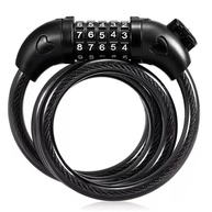 Cadeado Reforçado para Moto e Bicicleta com Senha - Cabo de Aço 1000mm x 10mm (Preto) - imagem 1