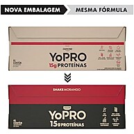 Pack YoPRO Bebida Láctea UHT Morango 15g de Proteínas 250ml -24 Unidades - imagem 3