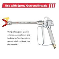 ZHUITU Extensão de Ponta para Pistola de Pintura Sem Ar - 10 polegadas (16") - Haste de Pintura Profissional - imagem 4
