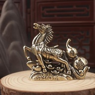 Estátua de Cavalo do Zodíaco Chinês em Bronze - Decoração Elegante para Sala de Estar e Escritório - imagem 5