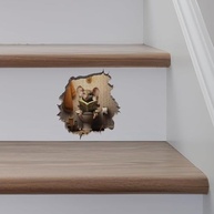 Decalque de Buraco de Parede de Mouse 3D - Adesivo Divertido para Crianças e Decoração - imagem 5