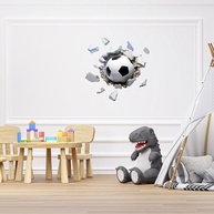 Adesivo de Parede de Futebol 3D Impermeável 55x54cm - Decalque Moderno Autoadesivo para Quarto e Sala de Jogos - imagem 5