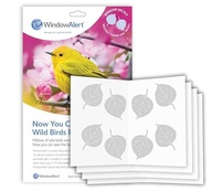WindowAlert Adesivo Anticolisão para Pássaros - 4 Pacotes com 8 Decalques UV Refletivos - Proteja sua Janela com Design Aspen Leaf - imagem 2