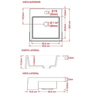 Cuba Quadrada de Banheiro C01: Elegância Lyam Decor - imagem 2