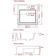 Cuba de Banheiro Quadrada C01: Elegância Lyam Decor - imagem 2