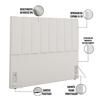 Cabeceira Casal 140cm Bouclê Cru: Elegância Lyam Decor - imagem 2