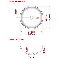 Cuba de Banheiro Redonda Turquesa: Elegância Lyam Decor - imagem 2