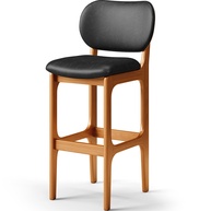 Kit 5 Banquetas Altas para Cozinha em Madeira Imbuia - Lyam Decor - imagem 2