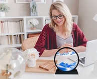 SANDCLE Moving Sand Art 3D Azul - Decoração Relaxante com Areia em Movimento para Mesa - imagem 5