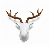 decoracao-a-de-3d-geometrica-em-parede-dourada-para-resina-cabeca-de-escultura-veado-a