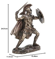 Estatueta de Aquiles em Resina com Acabamento Bronze Antigo - Decoração Temática Grega - imagem 3
