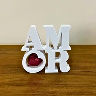 Decoração Palavra AMOR com Coração – Presente Romântico e Criativo para Casais - imagem 5