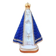 Imagem Nossa Senhora Aparecida 27cm Pérola Azul - Acabamento Premium para Decoração e Fé - imagem 2